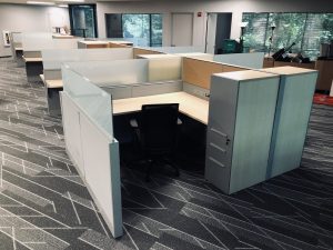 Cubicles in an office