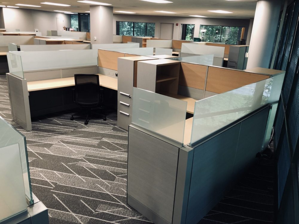 Cubicles in an office