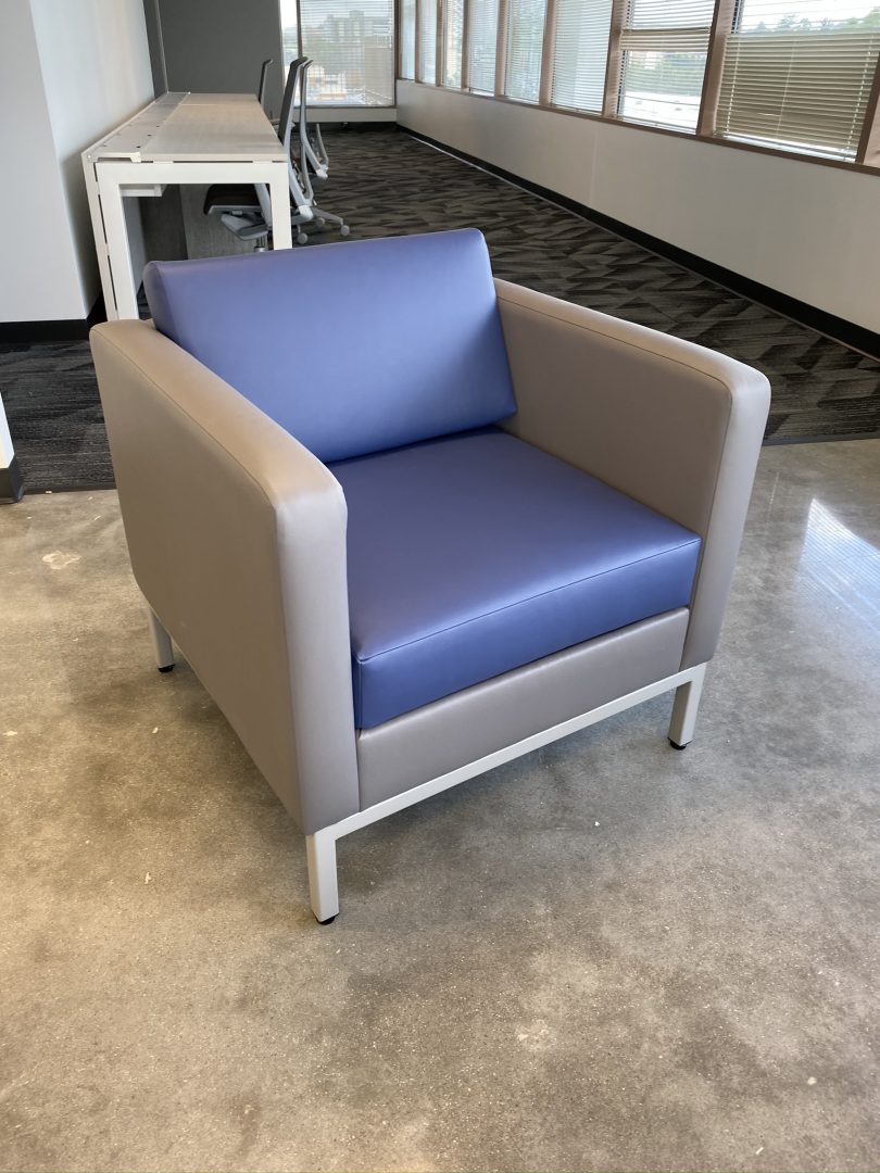 A blue chair