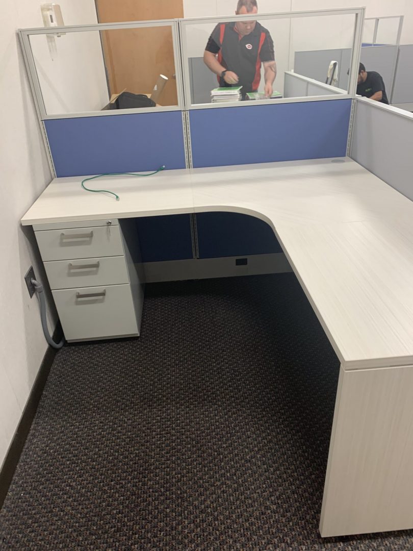 A white desk