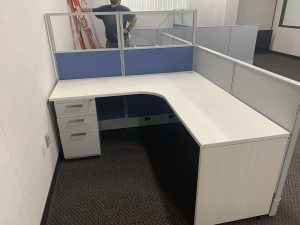 A white desk