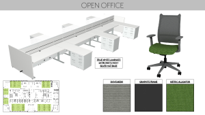 Open office layout